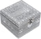 Cottage Garden Home Dog Pawprint Keepsake Box - Silver Tone Metal Jewelry