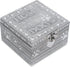 Cottage Garden Home Dog Pawprint Keepsake Box - Silver Tone Metal Jewelry