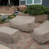48" 25" 18" Modern Leisure Garrison Patio Ottoman/Coffee Table/Fire Pit Cover - Water-Resistant Fabric - Heavy-Duty