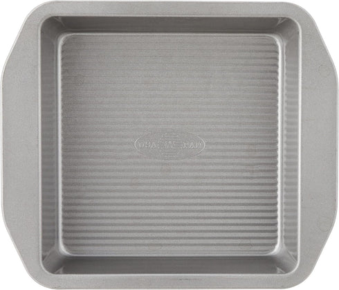 USA Pan 1120BW-3-ABC-1 American Bakeware Classics - 8-Inch Square Cake and Brownie Pan, Aluminized Steel