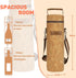 Tirrinia Insulated Travel Wine Tote Bag, Portable One Bottle Carrier with Shoulder Strap for Picnic, Party, BYOB