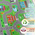 59"x39", Play Rug for Playroom Kids Car Mat Town City Road Map Carpet, Fun Car Playmat Area Rugs Non-Slip Washable