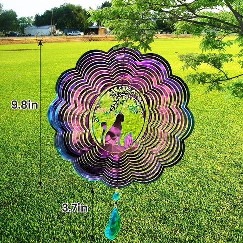 Wind Spinner, Hanging Wind Sculptures for Yard and Garden Decor, Outdoor Hanging Art Ornaments for Balcony Decor