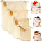 LEAFICO Muslin Cloth Bags with Drawstrings - Set of 8 (S, M, L, XL) - Reusable Natural Cotton Bags for Bulk Food Storage