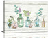 Farmhouse Bathroom Botanical Flower Wall Art - Floral Bathroom Pictures Canvas Prints for Home Decor