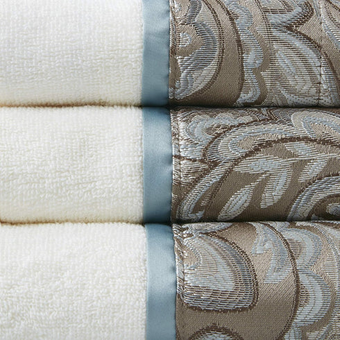 MP73-5310 6 Set 2 2 Madison Park - Aubrey Piece Jacquard for Bathroom, Bath Hand Towels, Washcloths, Spa Luxurious
