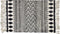 USTIDE Black & Cream Cotton Rug, Boho Rag Rug, Washable Farmhouse Bath Doormat, 2’×3’