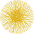 SARO LIFESTYLE Adalynn Collection Straw Design Placemats Set of 4, 15" Yellow