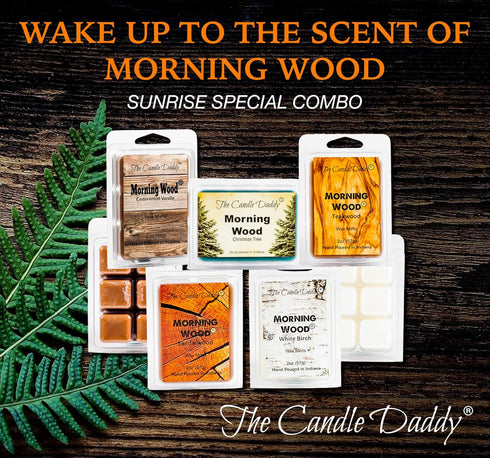 Sunrise Special Combo Set of Five Scented Morning Wood Wax Melt 30 Cubes - Funny Gag Gift for Him Her