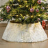25'' Christmas Tree Collar, White Christmas Tree Ring for Artificial Trees, Faux Fur Plush Trees Collar Farmhouse