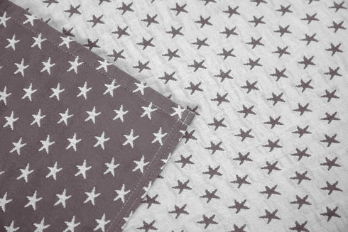 Sterling Creek Dawson Star Muslin Blanket Twin Three Layers Lightweight Breathable Cotton Gauzy Blanket for Adults, All