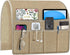 Joywell Arm Chair Caddy Remote Control Holder Organizer for Recliners Couch Armrest with 6 Pocket Storage, Khaki