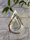 Wind Spinner with Flowing-Light Effect, Stainless Steel House Hanging Decoration 12“x 8“ with 360° Rotating Hook (1 pc)