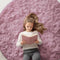 OLANLY Blush Round Rugs for Bedroom - Machine Washable, 5 ft Circle