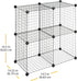 Whitmor Storage Cubes - Stackable Interlocking Wire Shelves - Black (Set of 4)