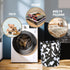 NUTAINLA 17.7x13.7 Inch Cow Texture Laundry Basket Brown White Print Foldable Oxford Cloth Funny Tote Bag Laundry