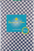 Gingham Bias Small Check Vinyl Flannel Back Tablecloth, Blue, 52" x 52" Square
