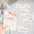 Utaqer 100 set, Supplies/tz-a011 Blush Pink Floral Baby Shower Invitation Cards With Envelopes, Diaper Raffle Tickets