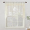 No. 918 Alison Floral Lace Sheer Kitchen Curtain Swag Pair, 58" x 38", Ivory