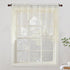 No. 918 Alison Floral Lace Sheer Kitchen Curtain Swag Pair, 58" x 38", Ivory