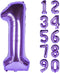 40 Inch Purple Helium Foil Birthday Party Number Balloons (Purple 1)