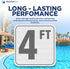 4FT 6x6 Inches Swimming (3 Pack) Aquatic Custom Tile, Pool Depth Markers, Vinyl Pool Stickers, Pool Number Markers