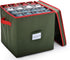 Handy Laundry Christmas Ornament Storage Box, Holds up to 64 Holiday Ornaments, Adjustable Dividers, Green