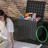 30 DWVO Gallon Deck Box Outdoor Storage Box, Lockable Outside Storage Bin for Gardening Tools, Patio Cushions