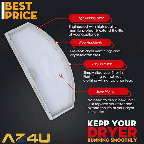 Replacement Dryer Lint Screen for GE Gas Dryer Models GTD65EBSJ3WS, GTX22EASK0WW, GTD45EASJ2WS, and more