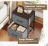 WLIVE Nightstand, 2 Drawer Dresser for Bedroom, Small Dresser with Fabric Bins, Dark Grey