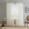 HLC.ME Ivory Sheer Voile Window Treatment Rod Pocket Curtain Panels, Set of 2 for Bedroom, Kitchen, Living Room (54 x