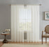 HLC.ME Ivory Sheer Voile Window Treatment Rod Pocket Curtain Panels, Set of 2 for Bedroom, Kitchen, Living Room (54 x