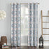 Sun Zero Nepal Global Medallion Print Blackout Curtain Panel, 40" x 84", Stone, Grommet