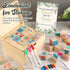 72PCS wookidel Baby Shower Games Kit with Blank Wooden Blocks, Acrylic Paint Marker, Wooden Box and Sign, Blocks