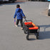 HJRTFLXC Folding cart That Does not Need to be Assembled Station Wagon, Grocery cart (Orange+Black Mini)
