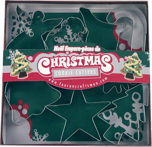 Fox Run 7-Piece Metallic Christmas Cookie Cutter Set