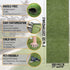 Waterproof Easy-Clean Solid Grass Design 3x4Indoor/Outdoor Artificial Grass Roll Runner Rug, 2'7'' x 4', Green by Sweet Home Stores