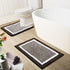 OLANLY Luxury Toilet Rugs U-Shaped, 24x20 Extra Soft Absorbent Microfiber Bathroom Rugs, Non-Slip Plush Bath Mat