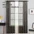 FINECITY Black Gold Sheer Curtains, Metallic Gold Foil Tree Branch, 63 Inch Length, Set of 2