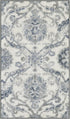 Maples Rugs Blooming Damask Area Rugs, Washable Non Slip Indoor Carpet for Entryway, 1'8 x 2'10, Grey/Blue