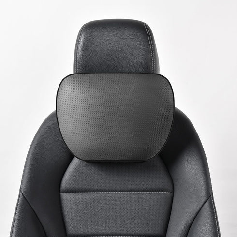 Genuine Leather Car Neck Pillow for headrest,Support Drive Seats Head Cushion,Real Cow