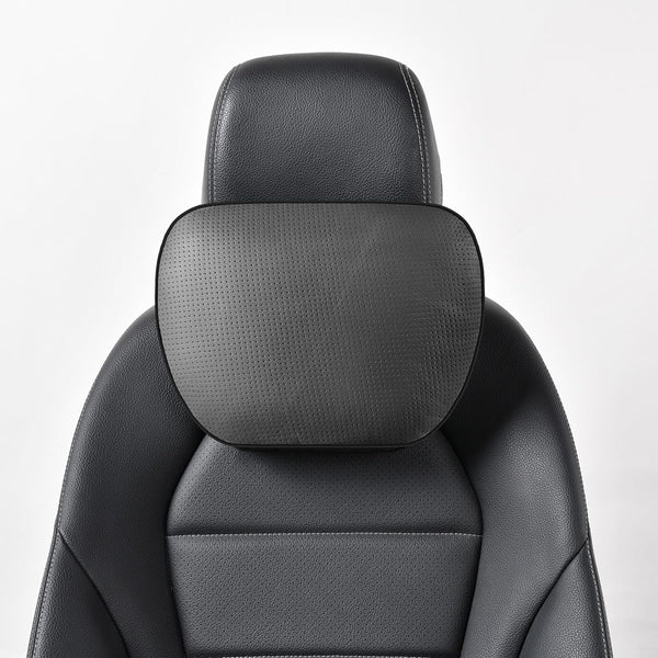 Genuine Leather Car Neck Pillow for headrest,Support Drive Seats Head Cushion,Real Cow