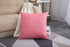 TangDepot Handmade Decorative Solid 100% Cotton Canvas Throw Pillow Covers - 2 Pieces, 16"x16", Pink