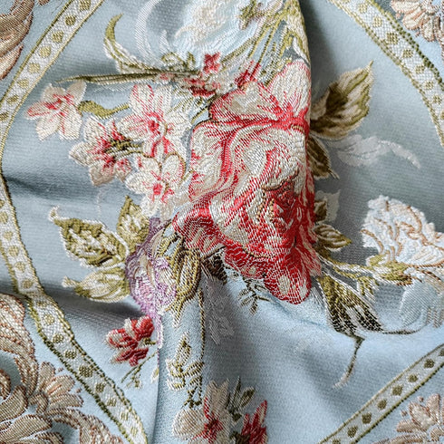 Set 2 18x18inFlowers of Vintage Blue Embroidered Throw Pillows Covers Retro European Pillow Covers for Sofa Couch