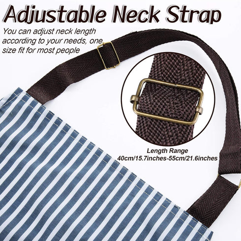 SATINIOR 3 Pieces Adjustable Bib Apron with Pockets, Waterproof Cooking Aprons for Men and Women, Chef Baking Cleaning