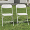 White Folding Chairs 2 Pack, Plastic Folding Chairs Outdoor Indoor, 350lb Capacity,