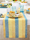 Solino Home Linen Table Runner 48 Inches - Cabana Stripe, 100% Pure
