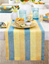 Solino Home Linen Table Runner 48 Inches - Cabana Stripe, 100% Pure