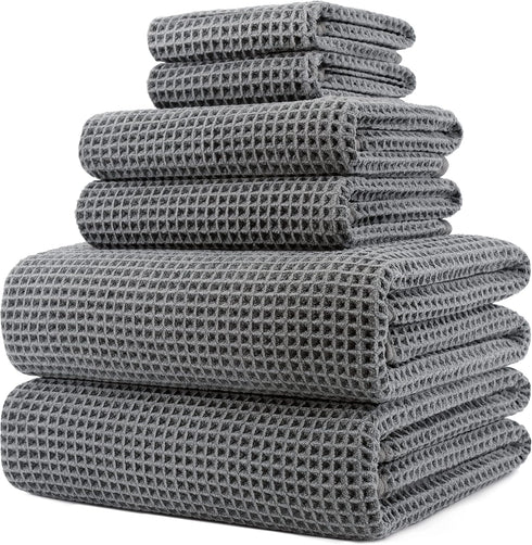 POLYTE 430 GSM Microfiber Quick Dry Lint Free Oversize Bath Towel Set,