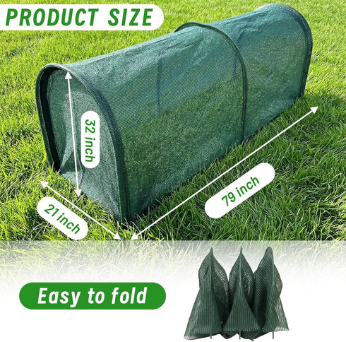 Hogarjal Yard,79" 157" 79 21 32 inches) Chicken Runs for & Extra Long Foldable Chicken Tunnels for Outside,All-in-One